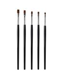 5-Piece Professional Nail Brush Set | Nail Art & Design Brushes for DIY UV Gel & Acrylic Nail Art | Black Nail Accessories - Buy Online on SooperMarket.com