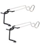 TOBWOLF 2PCS Outdoor Camping Lantern Hook Hangers Water Bottle Holder, Stainless Steel lamp Hanger Stand Water Bottle Bracket, Portable Non-Slip Tent Lamp Hook Cup Holder for Camping, Fishing, Hunting Camping Lantern Clamp Holder - Buy Online on SooperMarket.com
