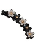 Lurrose Acrylic Banana Hair Clips Toothed Ponytail Holder Strong Tension Hair Claw Flower Barrette for Women Girls Black - Buy Online on SooperMarket.com