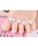 Pearl Silicone Toe Separator for Pedicure - 8pcs Toe Spacers for Feet, Stretchers, Spreaders, Polish Guards - Buy Online on SooperMarket.com