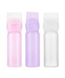 Hair Dye Brush Bottle Root Comb Applicator Bottle Hair Oil Bottle With Comb Hair Dye Bottle Applicator Comb With Graduated Scale For Home Salon Use White+Purple+Pink - Buy Online on SooperMarket.com