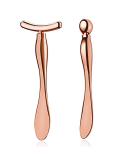 2 Pcs Rose Gold Metal Eye Cream Applicator & Roller Massager Set for Women | Facial Massage Tool for Puffiness & Wrinkles - Buy Online on SooperMarket.com