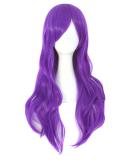 MapofBeauty 28" 70cm Long Curly Hair Ends Costume Cosplay Wig (Purple) - Buy Online on SooperMarket.com