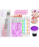 ANGENIL 15PCS Acrylic Nail Brush Set with UV Gel Brushes, Dotting Pen, and Toe Separators - Nail Art Tool Kit with Kabuki Brush for Dust Removal - Buy Online on SooperMarket.com