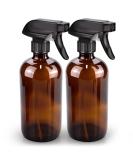Bontip Glass Spray Bottle, Amber Glass Spray Bottle Set & Accessories for Non-toxic Window Cleaners Aromatherapy Facial Hydration Watering Flowers Hair Care (2 Pack/16oz) (Amber) - Buy Online on SooperMarket.com