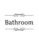 Bestjybt DIY Removable Washroom Toilet Bathroom WC Sign Door Accessories Wall Sticker Home Decor (Bathroom) - Buy Online on SooperMarket.com