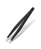 Wamza Slanted Eyebrow Tweezers for Women & Men - Stainless Steel Precision Hair Pluckers for Chin & Fine Hair - Black - 1 Pack - Buy Online on SooperMarket.com