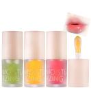 3PCS Plumping Lip Oil Set - Hydrating Lip Glow with Big Brush Head, Non-sticky Formula for Lip Care and Dry Lips - Buy Online on SooperMarket.com