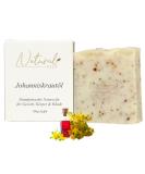 Natural St. John's Wort Soap - 100% Handmade & Certified - All Skin Types - Natural Shower Gel - Johanniskraut Oil - 100g Pack - Buy Online on SooperMarket.com