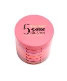 Ucanbe Waterproof 5 Colors Blusher Palette with Blush Brush - Buy Online on SooperMarket.com
