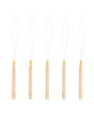 Vlasy 5PCS Hair Extension Loop Needle Threader Pulling Hook Tools Micro Loop Nano Beads Device Hair Extension Threader for Hair or Feather Extensions - Buy Online on SooperMarket.com
