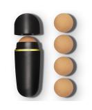 Lazzybeauty Oil Absorbing Volcanic Roller, 5PCS Volcanic Rolling Balls for Face, Volcanic Stone Face Roller, Portable Reusable Oil Control On the Go, Instant Results Remove Excess Shine for Oily Skin Black - Single head - Buy Online on SooperMarket.com