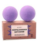 KASTU Bath Bombs,Fizzy Spa Gift Natural Hemp Oil Extract and Lavender Essential Oils Bath for Moisturizing Dry Skin,Relaxing,Bubble Bath for Gifts Idea for Men Women (2 PCS) - Buy Online on SooperMarket.com