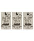 Charcoal Bar Soap by The Grandpa Soap Company | Vegan Natural Face & Body Soap | Organic Hemp Oil + Mint Oils| Paraben Free Bar Soap for Men & Women | 4.25 Oz. Each - 3 Pack - Buy Online on SooperMarket.com