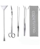 capetsma Aquascaping Tools Long Stainless Steel Aquarium Plant Tools Aquarium Tweezers Scissors Spatula Tool Set Bonsai Kit Algae Scraper Aquarium Cleaning Set for Aquarium Starter Kit Silver - Buy Online on SooperMarket.com
