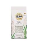 Biona Organic Sushi Rice - Short Grain White Sushi Rice - Japanese Style Sticky Texture - Ideal for Homemade Sushi Stir Frys & Poke Bowls - Non GMO Vegan - Plastic Free - Buy Online on SooperMarket.com