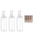 USSJ Spray 1.69oz/50ml 3.38oz/100ml Clear Empty Fine Mist Plastic Mini Travel Bottle Set Small Refillable Containers with Labels (3pcs 50ml) Pet - Buy Online on SooperMarket.com