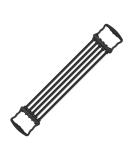 Adjustable Chest Expander - 5 Removable Resistance Bands for Home & Gym Fitness | Shoulder & Arm Muscle Training - Buy Online on SooperMarket.com