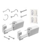 2 Pack SLVIEKAE Disposable Self Nose Piercing Gun Kit with 6 Free Nose Rings - Silver - Buy Online on SooperMarket.com