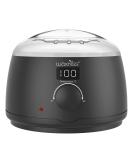 Waxkiss Digital Wax Warmer for Professional Hair Removal - 14oz Pot, See-Through Lid, Black - Buy Online on SooperMarket.com