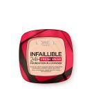L'Oreal Paris Infallible 24H Fresh Wear Powder Foundation - Rose Sand 180 | Longwear, Water-proof & Transfer-proof Full Coverage Formula - 9g - Buy Online on SooperMarket.com