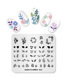 KADS Flower Nature Nail Stamping Plate FL044 - DIY Manicure Stencil Tools - Buy Online on SooperMarket.com