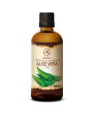 Aloe Vera Pure Oil 100ml - Aloe Barbadensis Brasil - Skin, Face & Baby Oil - Glass Bottle - Buy Online on SooperMarket.com