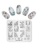 Alexnailart Nail Art Stamping Plate Flowers Geometric Template Image Plate Nail Art Tools (FL020) - Buy Online on SooperMarket.com