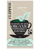 Clipper Clip Peppermint Enveloped (25Bags) Envelope String & Tagged Fairtrade Gluten Free Organic Vegan - Buy Online on SooperMarket.com