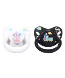 Landofgenie Printed Pacifier - Adult Size Large Shield 2 Pack (Black & White) | International Shipping Available - Buy Online on SooperMarket.com