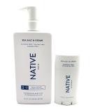Native Full & Thick Sea Salt & Cedar 2-in-1 Shampoo & Conditioner + Deodorant Set - International Shipping Available - Buy Online on SooperMarket.com