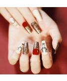 Brishow Coffin Christmas Artificial Nails - 24pcs Press On Long False Nails for Women & Girls - Buy Online on SooperMarket.com