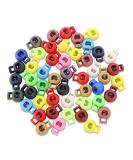 WYBG 50 Pcs Plastic Spring Loaded Elastic Drawstring Rope Lanyard Adjuster Cords Lock End - Adjustable Single Hole Toggle Stoppers - Round Ball Shape Fastener Buttons Slider - Assorted Colors - Buy Online on SooperMarket.com