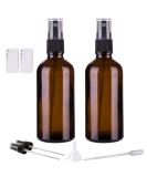 Amber Glass Spray Bottles for Essential Oils, 4oz Empty Small Fine Mist Spray Bottle 2 Pack Black Amber - Buy Online on SooperMarket.com