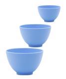 Buy Facial Mask Bowl and Accessories Set - 3 Blue Silicone Bowls - Perfect for Skincare & Spa at Home - Buy Online on SooperMarket.com