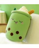DAWRIS Bubble Tea Plush Pillow - Cute Bubble Milk Tea Cup Shaped Hugging Cushion Toy (Green) - Buy Online on SooperMarket.com
