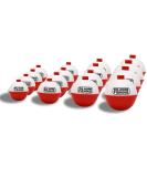 16 Fishing Bobbers for Fishing Assortment Large Bobbers & Small Bobbers  Fish Bobbers Red and White  Floats Fishing Floats and Bobbers  16 Bobber for Fishing Bobbers Red and White Fishing Bobbers - Buy Online on SooperMarket.com