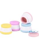 4 pieces of cosmetic containers empty with screw cap for creams tablets and lotions empty container travel car silicone for house and outdoor area (20 ml) multi -colored S 4 pieces multicolored multicolored  - Buy Online on SooperMarket.com