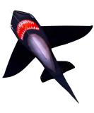 HENGDA Shark Kite - Easy to Assemble and Fly | for Kids and Adults | Beach, Park, Yard | 49x53in Black - Buy Online on SooperMarket.com