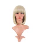 MapofBeauty 12 inch/30cm Natural Female Short Straight Hair BOB Wig (White Gold) - Buy Online on SooperMarket.com