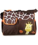Accessotech Waterproof Baby Diaper Nappy Mummy Changing Handbag Shoulder Bag with Mat - Giraffe Orange - Buy Online on SooperMarket.com