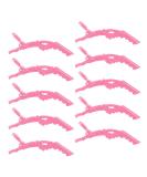 ZEVONDA 10Pcs Crocodile Clips Hair Barrettes - Professional Women Girl Crocodile Hair Sectioning Clips Styling Hair Clips Clamp with Nonslip Grip and Wide Teeth Pink Pink(10PCS) - Buy Online on SooperMarket.com