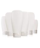 6 x 100 ml of transparent plastic empties Refillable cosmetics tubes squeezing bottle with a hinged lid make-up trial container Donation for facial cleaner shampoo body hand lotion shower gel transparent 100ml/3.4oz - Buy Online on SooperMarket.com