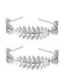 Goddess Hair Ripe: 2 Pcs Gold & Silver Leaf Headbands | Wedding Tiara & Bridal Hair Crown | Perfect for Parties & Events - Buy Online on SooperMarket.com