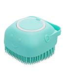Molain Silicone Dog Cat Bath Brush Comb - Soft Grooming & Massage Brush with Shampoo Dispenser (Blue) - Buy Online on SooperMarket.com