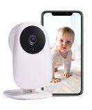 Nooie 1080P Baby Monitor Camera with Night Vision, Motion/Sound Detection, 2.4G WiFi Home Security, Alexa Compatible - 1 Pack - Buy Online on SooperMarket.com
