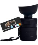 Gorilla Grip Portable Dog Water Bottle - Leak Proof 20oz Silicone Dispenser for Puppy Walks, Travel, Hiking - Keep Pets Hydrated on the Go - Black - Buy Online on SooperMarket.com
