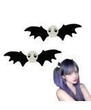 Bat Skull Hair Clips for Women & Girls - Halloween Devil Wings Barrettes for Cosplay Costume - Buy Online on SooperMarket.com