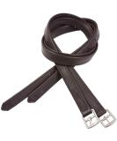 Cameo Equine Strong & Stretchy Reinforced Leather Stirrup Leathers Brown 48 Inch - Buy Online on SooperMarket.com