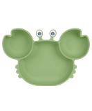 Vicloon Baby Suction Plate - Non Slip Silicone Toddler Plate for Self Feeding Training - Green Divided Plate for Highchairs Trays - Buy Online on SooperMarket.com